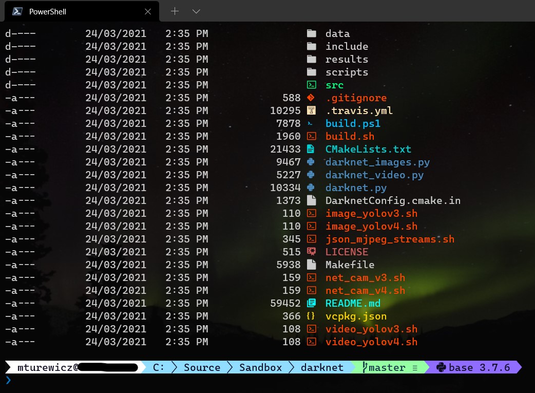 An image of Terminal Icons in Windows Terminal