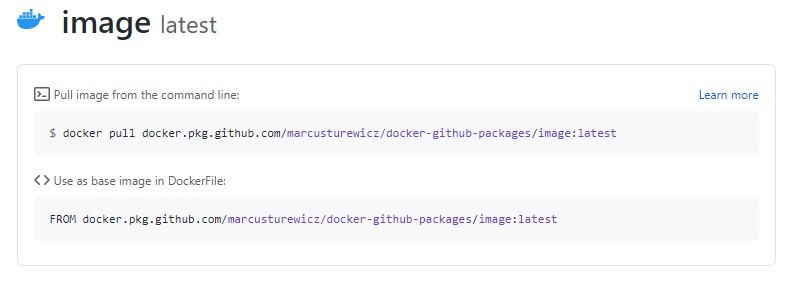 Image of the CI build package